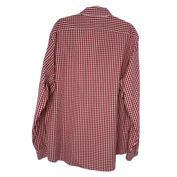 Burberry Brit Red Gingham Check Button-Down Shirt Men’s XXL Long Sleeve - Picture 2 of 8